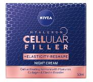 Nivea 50ml Cellular Hyaluron Filler + Elasticity-Reshape Night Cream -yövoide