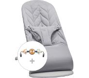 BabyBjörn - Bliss Petal Quilt Bouncer With A Toy Bar Light Gray - One Size - Grey