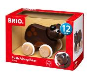 BRIO - BRIO Baby - 30338 Push Along Bear Brown - 12+ months - Red