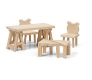 Lundby - DIY Table and Chairs Doll House Furniture Set - 3+ years - Beige
