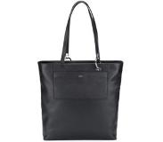 HUGO BOSS Grained-leather shopper bag with signature hardware