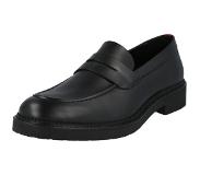 HUGO BOSS Leather loafers with feature uppers and penny trim