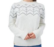Tentree - Women's Highline Wool Intarsia Sweater - Pulloverit S, valkoinen/harmaa