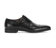 HUGO BOSS Italian-made double-monk shoes in tanned leather