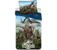 Jurassic World Forest -pussilakanasetti, 140 x 200 cm + 1 tyynyliina 70 x 90 cm
