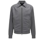 HUGO BOSS Slim-fit Harrington jacket in melange fabric