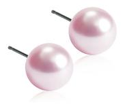 Blomdahl Natural Titanium Light Rose Pearl 6 mm