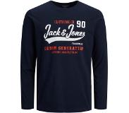 Jack & jones Logo Long Sleeve O Neck T-shirt Sininen 8 Years Poika
