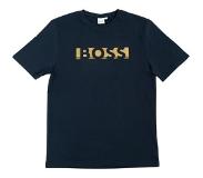 Hugo Boss Kids' regular-fit cotton T-shirt with gold-tone logo
