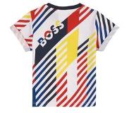 Hugo Boss Kids' cotton T-shirt with multi-coloured all-over print