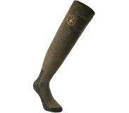 Deerhunter - Long Wool Socks Deluxe - Merinovillasukat 36-39, oliivinvihreä