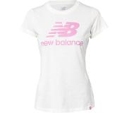 New Balance Essentials Stacked Logo Short Sleeve T-shirt Valkoinen M Nainen