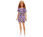 Barbie Lilac Heart Print Dress Monivärinen