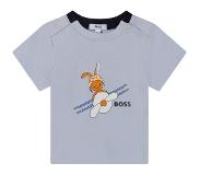 Hugo Boss Lapsi - Pale Blue Branded Graphic T-Shirt - 6 Months - Blue
