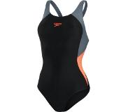 Speedo Colourblock Splice Musckleback Endurance Swimsuit Musta UK 36 Nainen