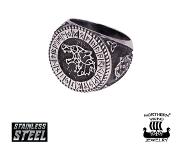 Northern Viking Jewelry Fenrir Rune sormus NVJSO028_20.5mm