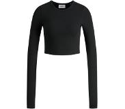 Jack & Jones Feline Rib Long Sleeve T-shirt Jjxx Musta L Nainen