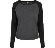 Urban Classics Long Sleeve T-shirt Contrast Raglan Ruskea 5XL Nainen