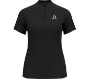 Odlo Essential Trail Zip Short Sleeve T-shirt Musta S Nainen