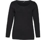 Vero Moda Paxi Soft Long Sleeve U Neck T-shirt Musta M Nainen