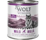 Wolf of Wilderness Säästöpakkaus Wolf of Wilderness Senior 24 x 800 g - Wild Hills - ankka & vasikka