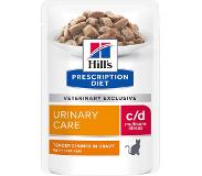 Hill's Pet Nutrition c/d Urinary Stress Chicken Pouch - Wet Cat Food 85 g x 12 st - Pouch