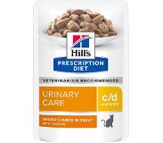 Hill's Pet Nutrition c/d Multicare Chicken Pouch - Wet Cat Food 85 g x 12 st - Pouch
