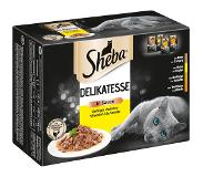Sheba Selection Pouches -säästöpakkaus 48 x 85 g - Delicacies in Sauce, siipikarjalajitelma
