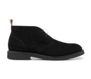 HUGO BOSS Desert boots in suede with signature-stripe pull loop