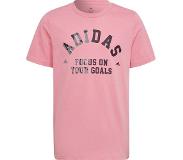 Adidas Graphic Short Sleeve T-shirt Pinkki 7-8 Years Tyttö
