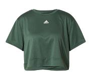 Adidas Aeroready Studio Loose Crop Short Sleeve T-shirt Vihreä S Nainen
