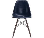 Vitra Eames Fiberglass Chair DSW Navy Blue Dark Maple