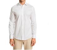 Hackett Stretch Pop Bc Long Sleeve Shirt Valkoinen S Mies
