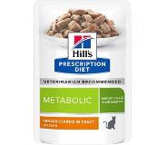 Hill's Pet Nutrition Metabolic Chicken Pouch - Wet Cat Food 85 g x 12 st - Pouch