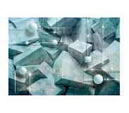 Artgeist Concrete Cubes (Green) itseliimautuva fototapetti