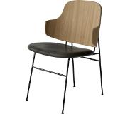 Menu The Penguin Dining Chair Upholstered Seat Black Steel / Natural Oak / Dakar 0842
