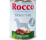 Rocco Sensitive -säästöpakkaus, 24 x 400 g - kolme makua: lammas & riisi, kana & peruna, riista & pasta