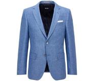 HUGO BOSS Slim-fit jacket in a micro-patterned linen blend
