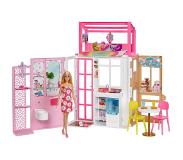 Barbie Kompakti talonsetti + Barbie-nukke