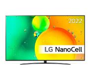 LG 75" 4K NanoCell Smart TV (2022). Musta