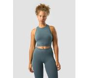 ICANIWILL Define Seamless Logo Cropped Tank Top Jungle Green