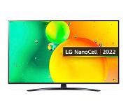 LG 55" 4K NanoCell Smart TV (2022). Musta