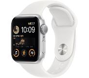 Apple Watch SE GPS hopeanvärinen alumiinikuori 40 mm valkoinen urheiluranneke MNJV3KS/A