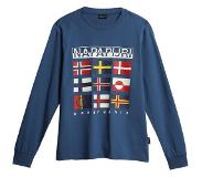 Napapijri S-stodig Long Sleeve Crew Neck T-shirt Sininen M Mies