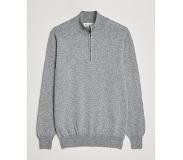 Piacenza Cashmere Cashmere Half Zip Sweater Light Grey