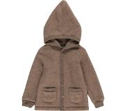 Mikk-Line - Wool Cardigan With Hood + Pockets - Merinovillatakki 98, ruskea/harmaa
