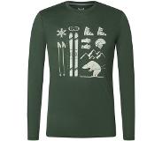Super.natural Skiing Bear LS Shirt Men, vihreä XL 2022 Pitkähihaiset T-paidat