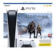 Sony PlayStation 5 + God of War Ragnarök -konsolipaketti. Valkoinen