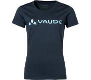 Vaude Logo Short Sleeve T-shirt Sininen 46 Nainen