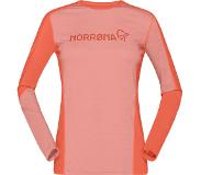 Norrøna - Women's Falketind Equaliser Merino Round Neck - Merinovillapaita XL, vaaleanpunainen